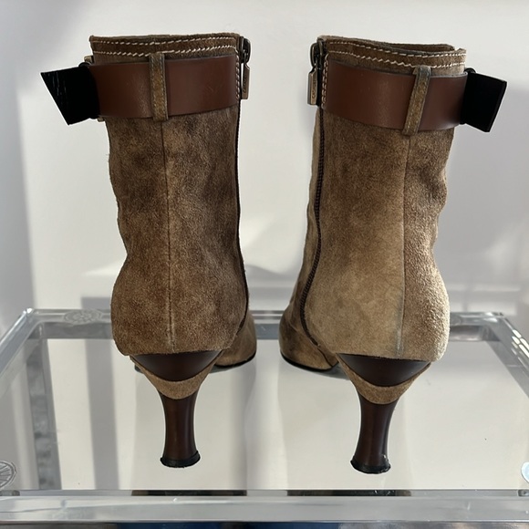 Casadei Camel Beige Suede Boots - Picture 3 of 11